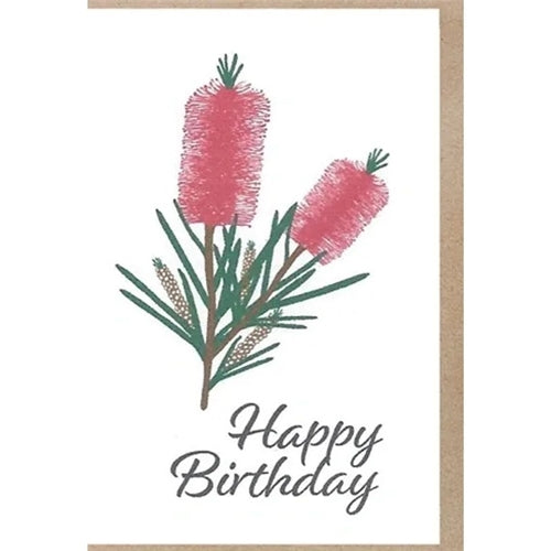 Paper-Go-Round Paper-Go-Round Plantable Birthday Greeting Card - Bottlebrush