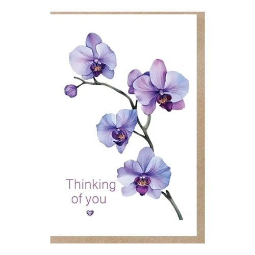 Paper-Go-Round Paper-Go-Round Plantable Greeting Card - Thinking of You, Orchid