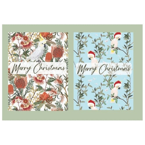 Paper Street Card Co. Paper Street Boxed Christmas Cards - Cockatoos & Australian Flora