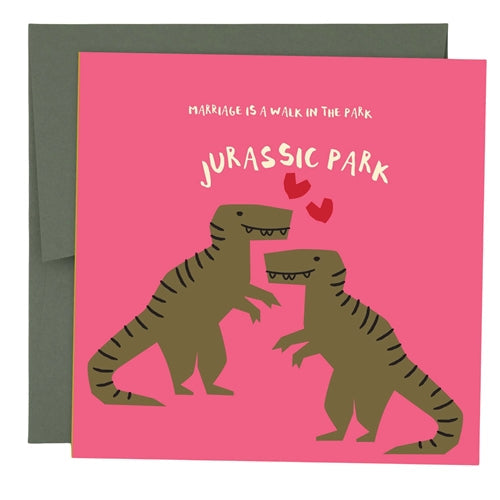 Papernest Papernest Wedding Card - Marriage is a Walk in the Park, Jurassic Park