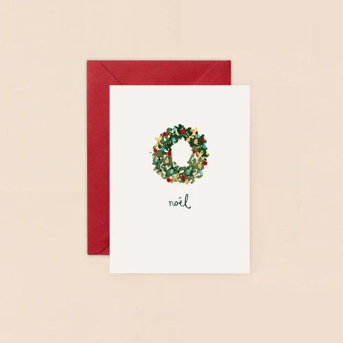 Paperpoint Louise Mulgrew Mini Christmas Card - Wreath