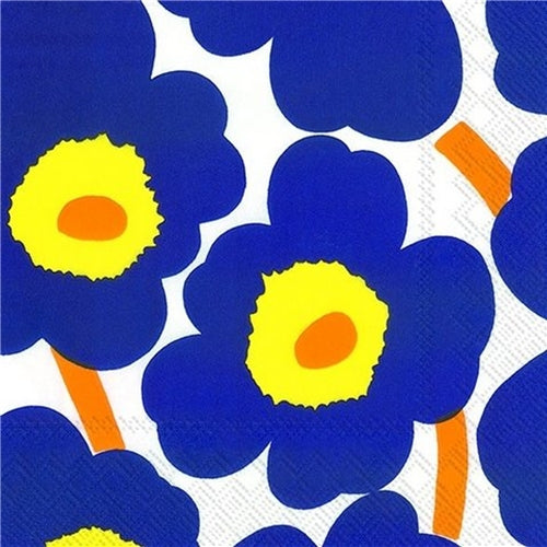 Paperpoint Marimekko Napkin - Dinner, Unikko Dark Blue