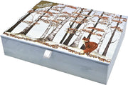 Peter Pauper Press Peter Pauper Press Boxed Christmas Cards - Deluxe, Fox and Birches