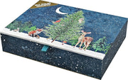 Peter Pauper Press Peter Pauper Press Boxed Christmas Cards - Deluxe, Moonlit Forest Friends