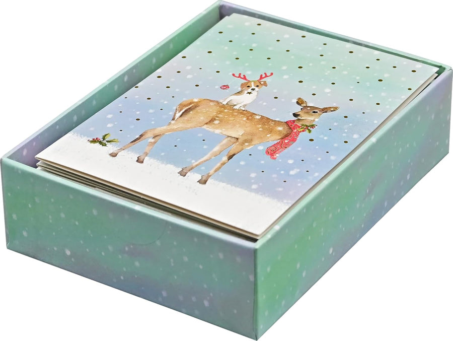 Peter Pauper Press Peter Pauper Press Boxed Christmas Cards - Small, Winter Friends