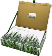 Peter Pauper Press Peter Pauper Press Deluxe Boxed Holiday Cards - Winter Evergreens
