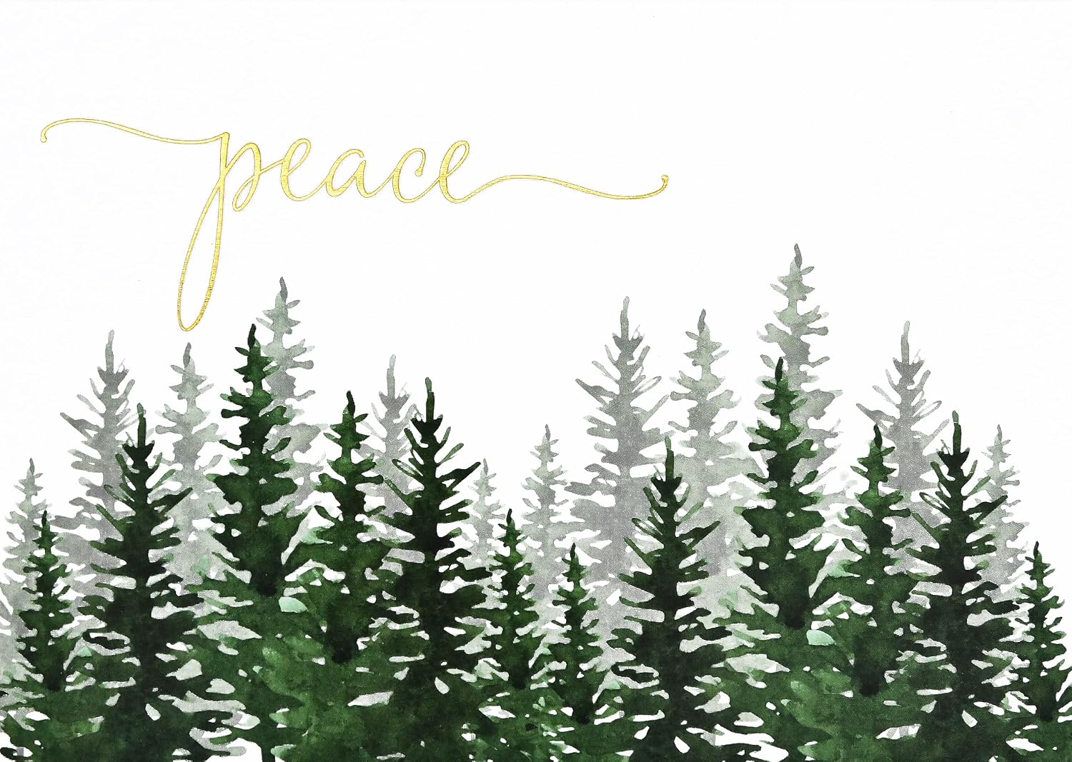 Peter Pauper Press Peter Pauper Press Deluxe Boxed Holiday Cards - Winter Evergreens