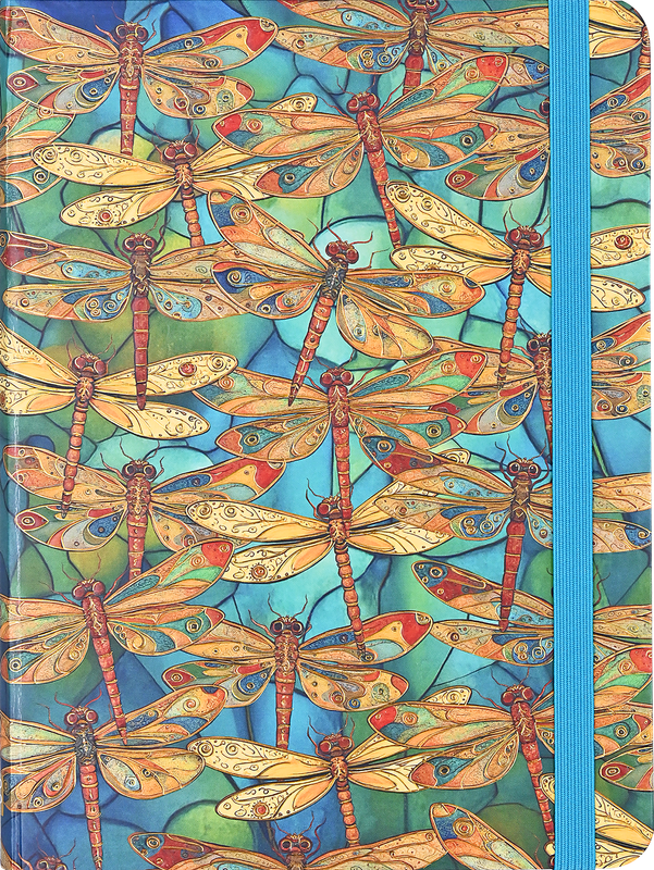 Peter Pauper Press Peter Pauper Press Journal - Medium, Ruled, Gilded Dragonflies