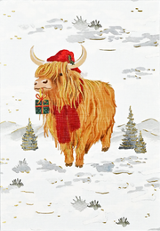 Peter Pauper Press Peter Pauper Press Small Boxed Holiday Cards - Highland Cow