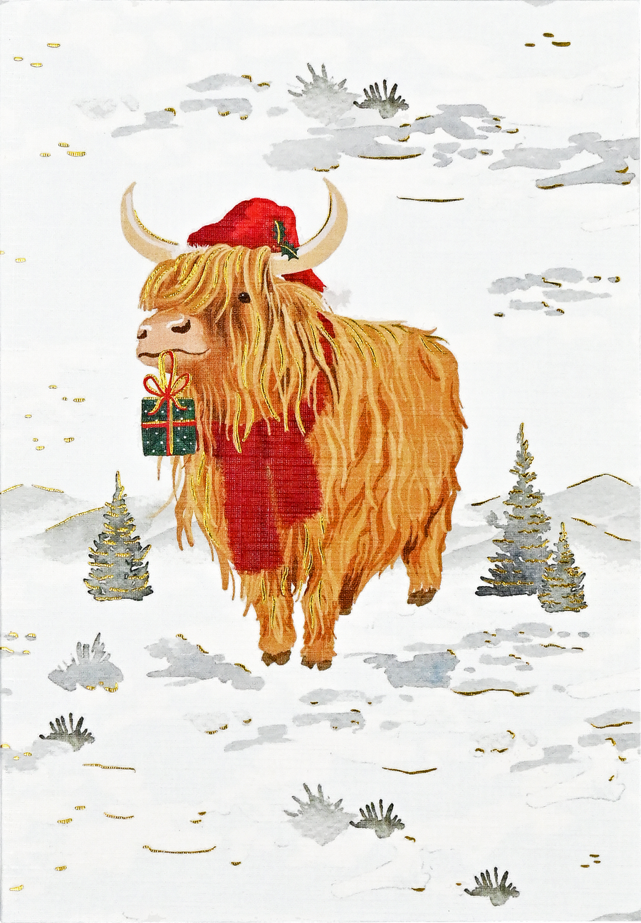 Peter Pauper Press Peter Pauper Press Small Boxed Holiday Cards - Highland Cow
