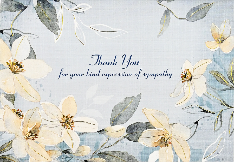 Peter Pauper Press Peter Pauper Press Thank You Card Set - White Jasmine Sympathy