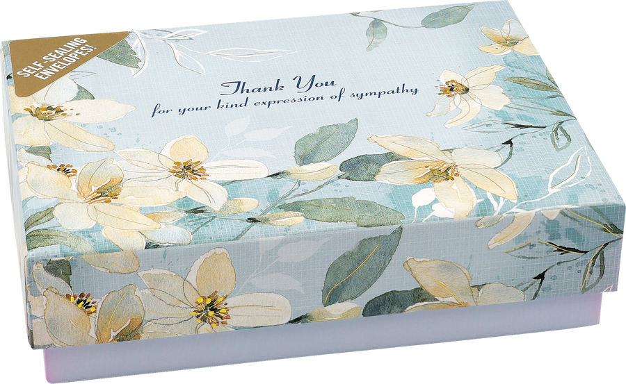 Peter Pauper Press Peter Pauper Press Thank You Card Set - White Jasmine Sympathy