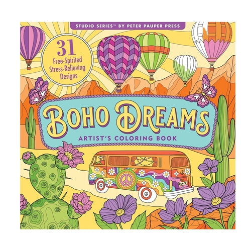 Peter Pauper Press Studio Series Colouring Book - Boho Dreams