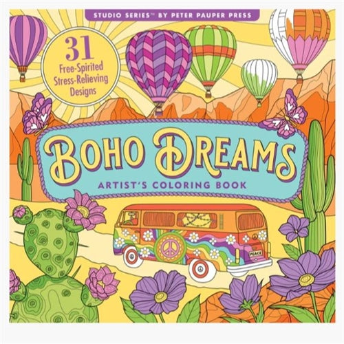 Peter Pauper Press Studio Series Colouring Book - Boho Dreams