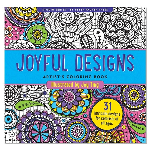 Peter Pauper Press Studio Series Colouring Book - Joyful Designs