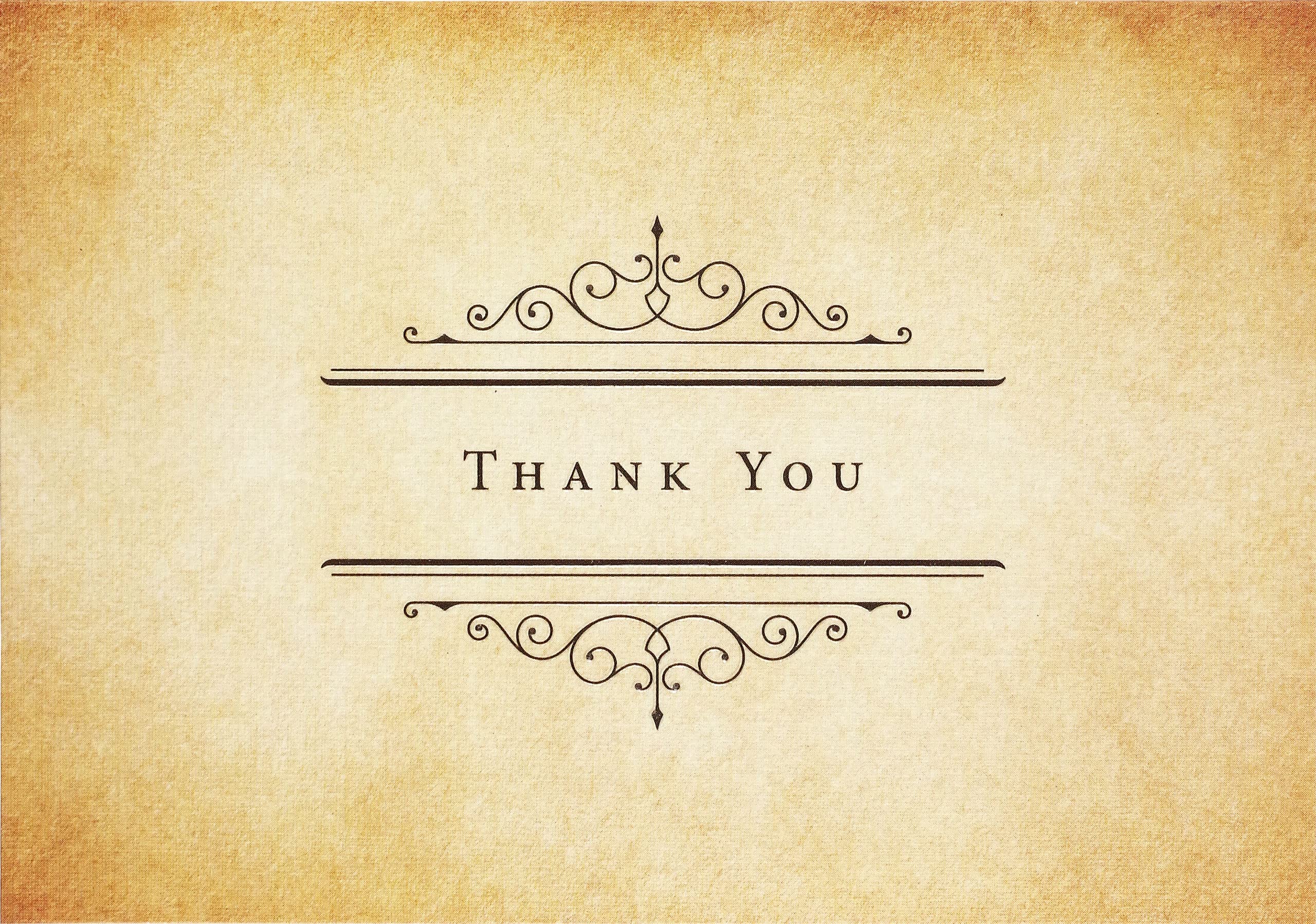 Peter Pauper Press Thank You Card Set - Vintage Parchment