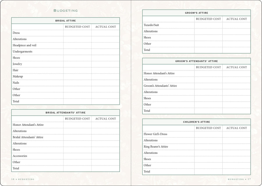 Peter Pauper Press Wedding Planner Checklist - Eucalyptus