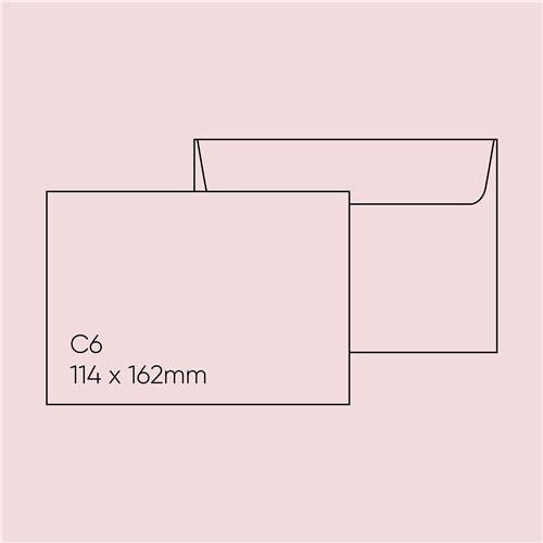 Poptone C6 Envelope (114x162mm) - Poptone Pink Lemonade, Pack of 10