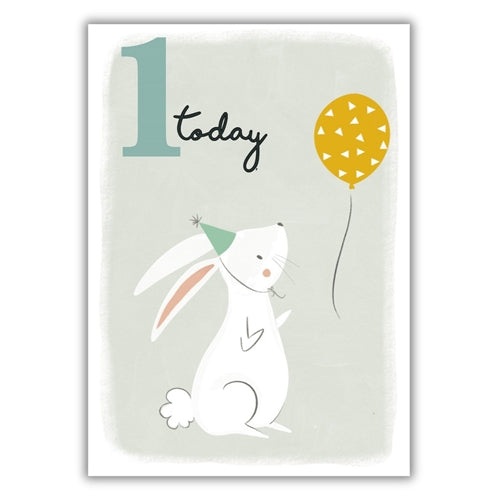 Portfolio Ltd Portfolio Birthday Card - 1 Today Bunny