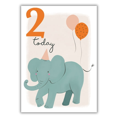 Portfolio Ltd Portfolio Birthday Card - 2 Today Elephant