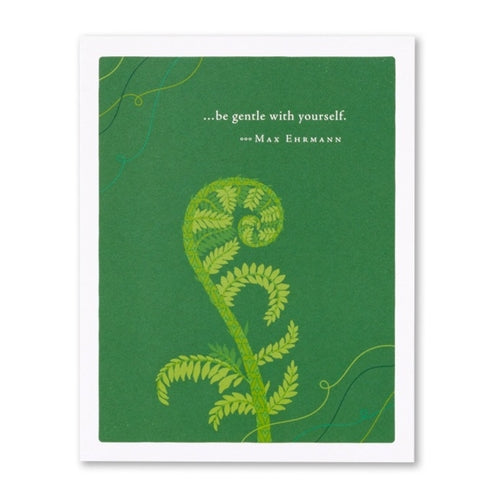 Positively Green Positively Green Get Well Card - Be Gentle With Yourself