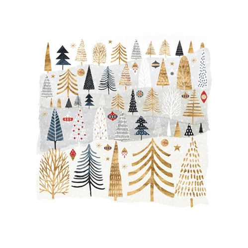 PPD - Paperproducts Design Christmas Napkin - Cocktail, Mountain Forest