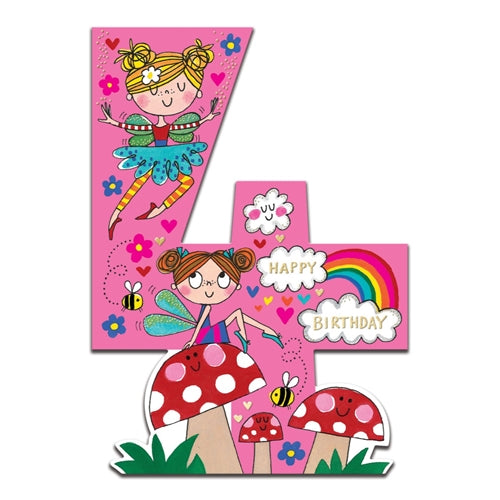 Rachel Ellen Design Rachel Ellen Birthday Card - 4th Fairies & Toadstool