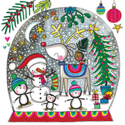 Rachel Ellen Rachel Ellen Christmas Jigsaw Card - Reindeer Snow Globe