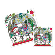 Rachel Ellen Rachel Ellen Christmas Jigsaw Card - Reindeer Snow Globe