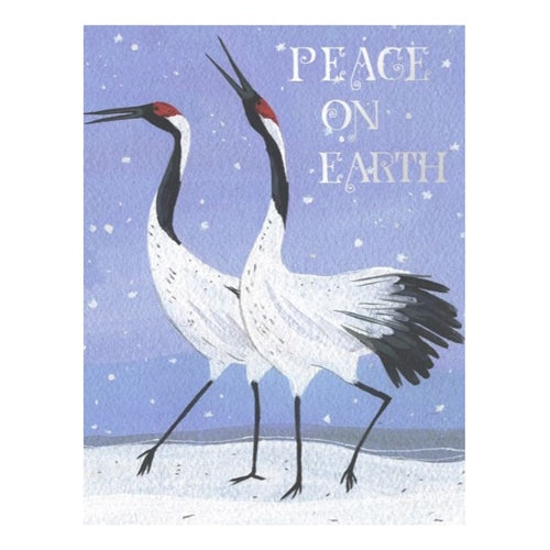 Red Cap Design Red Cap Christmas Card - Snow Crane