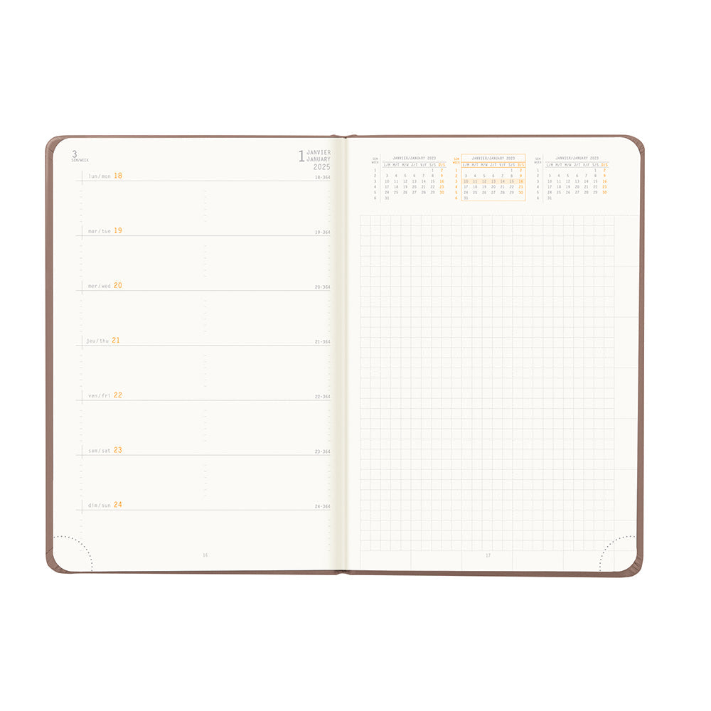 Rhodia Rhodia 2025 Webplanner - A5, Weekly Horizontal, Aqua