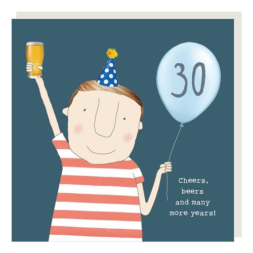 Rosie Made A Thing Rosie Made a Thing Birthday Card - Boy 30th Cheers