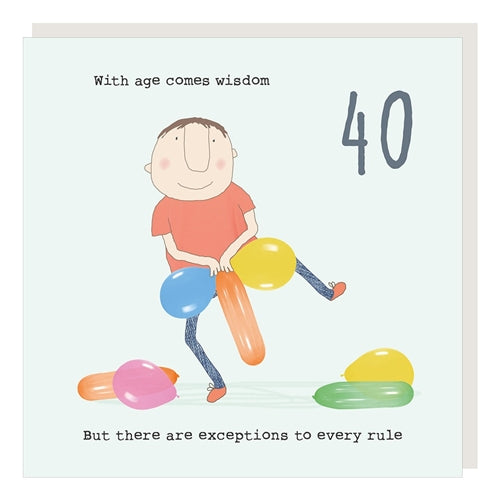 Rosie Made A Thing Rosie Made a Thing Birthday Card - Boy 40th Wisdom