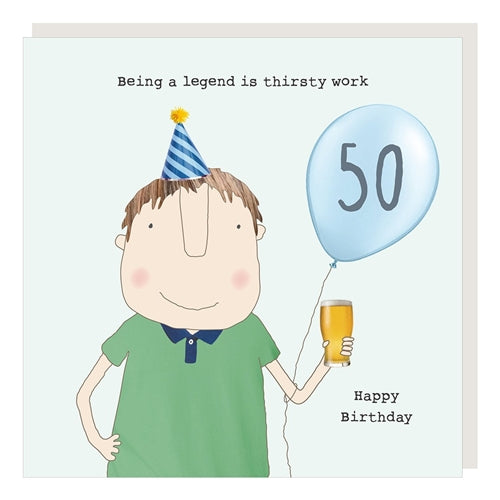 Rosie Made A Thing Rosie Made a Thing Birthday Card - Boy 50th Legend