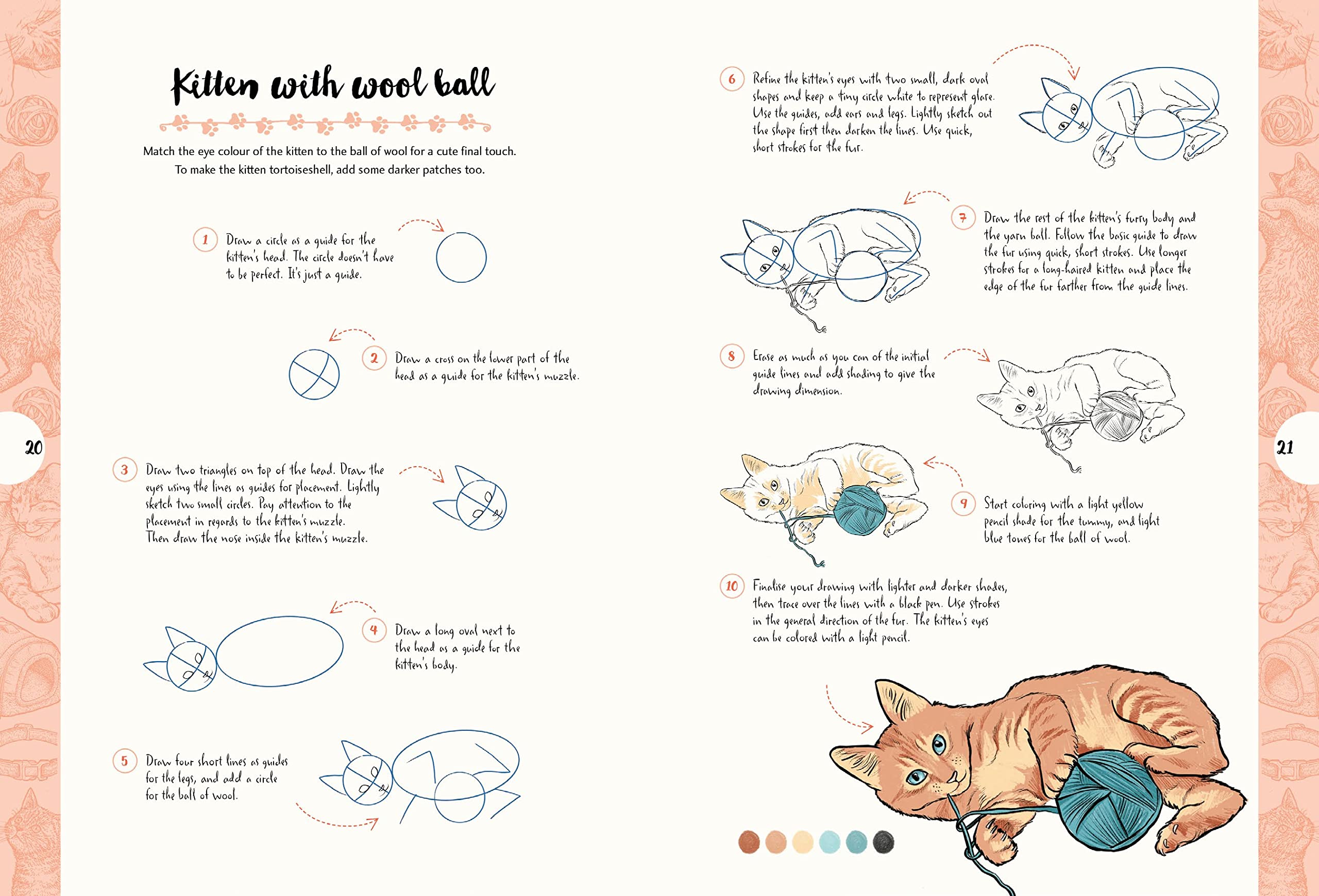 Search Press 10 Step Drawing - Cats