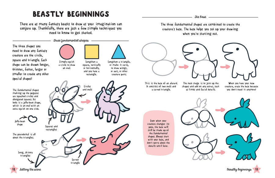 Search Press Kawaii:  How to Draw Really Cute Fantasy Creatures