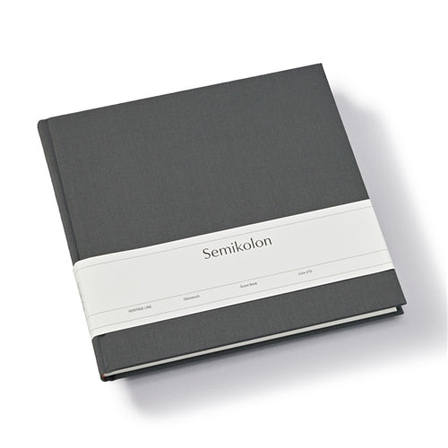 Semikolon Semikolon Guest Book - Lava Stone, 180 pages