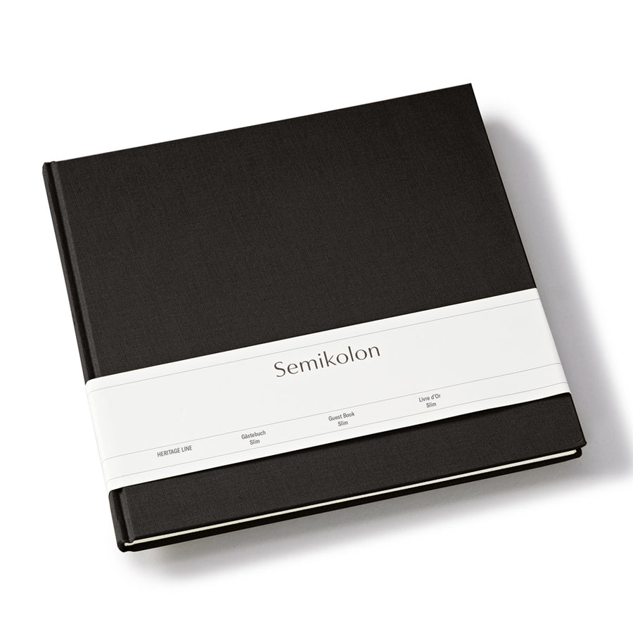 Semikolon Semikolon Guest Book - Slim, Black, 100 Pages