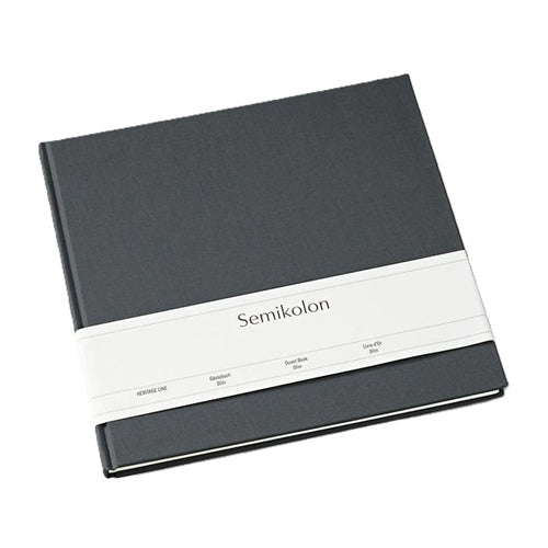 Semikolon Semikolon Guest Book - Slim, Lava Stone, 100 Pages