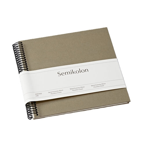 Semikolon Semikolon Spiral Bound Photo Album - Piccolino, Fango, Cream Pages