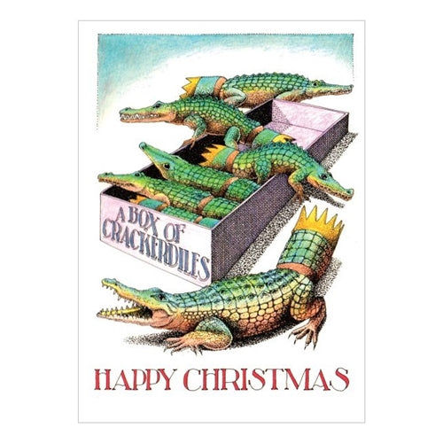 Simon Drew Simon Drew Christmas Card - Box Of Crackerdiles