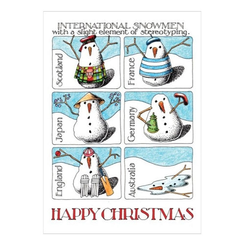 Simon Drew Simon Drew Christmas Card - International Snowmen
