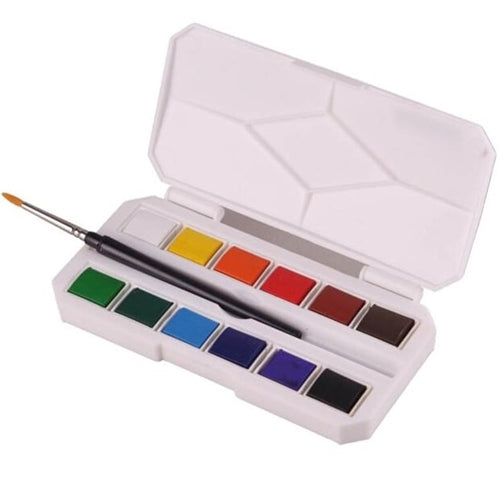 SinoArt SinoArt Artists Watercolour Pan and Brush Travel Set - 12 Colours