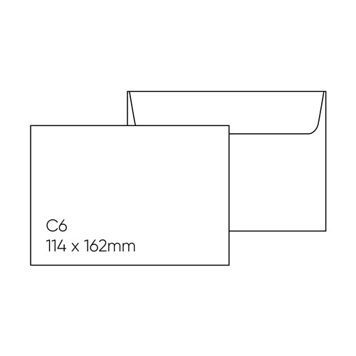 Splendorgel C6 Envelope (114x162mm) - Splendorgel Vellum White, Pack of 10