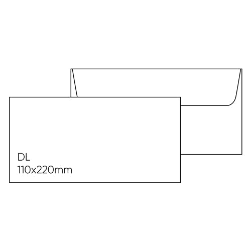Splendorgel DL Envelope (110 x 220mm) - Splendorgel Vellum White, Pack of 10