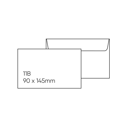 Strathmore 11B (90 x 145mm) Envelope - Strathmore Super Smooth Ultra White, Pack of 20