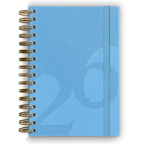 Studio Milligram 2026 Studio Milligram Daily Diary - A5, Spiral Bound, Ruled, Sky