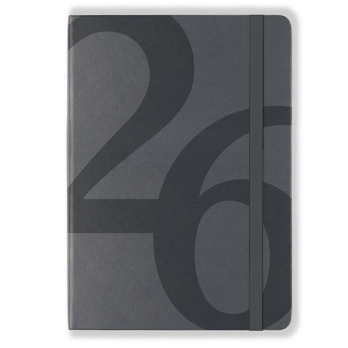 Studio Milligram 2026 Studio Milligram Weekly + Notes Diary - A5, Hardcover, Charcoal