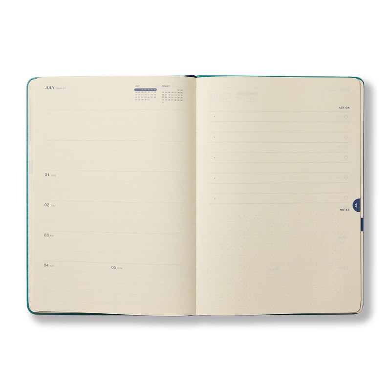 Studio Milligram 2026 Studio Milligram Weekly + Notes Diary - A5, Hardcover, Cherry