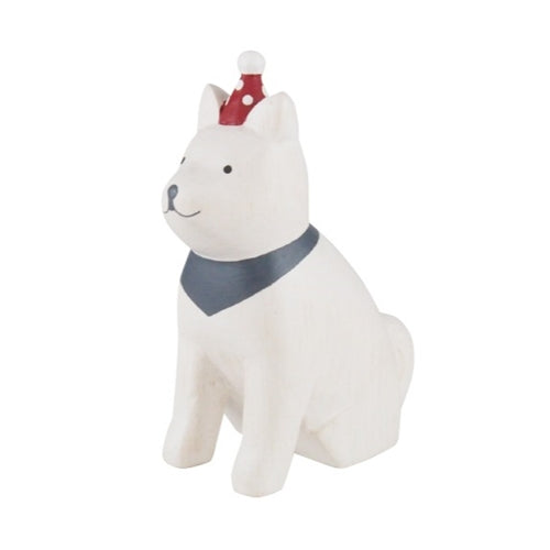 T-Lab Polepole Christmas Decoration - Akita with Santa Hat